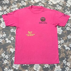 Vintage Single Stitch Hot Pink Graphic T-Shirt from 1989 Running T Buttery Soft
